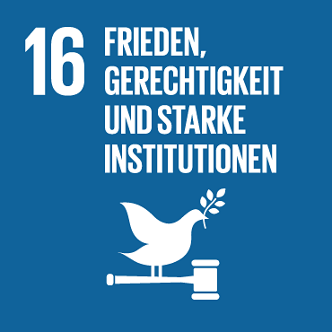 zum SDG 16 - Frieden, Gerechtigkeit und Starke Institutionen - Keine Armut